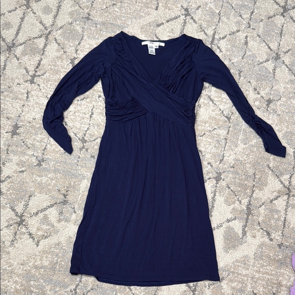 Navy Blue midi Women's Dress